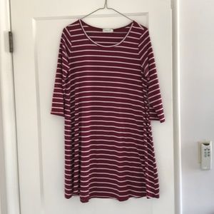 Maroon dress- size Large